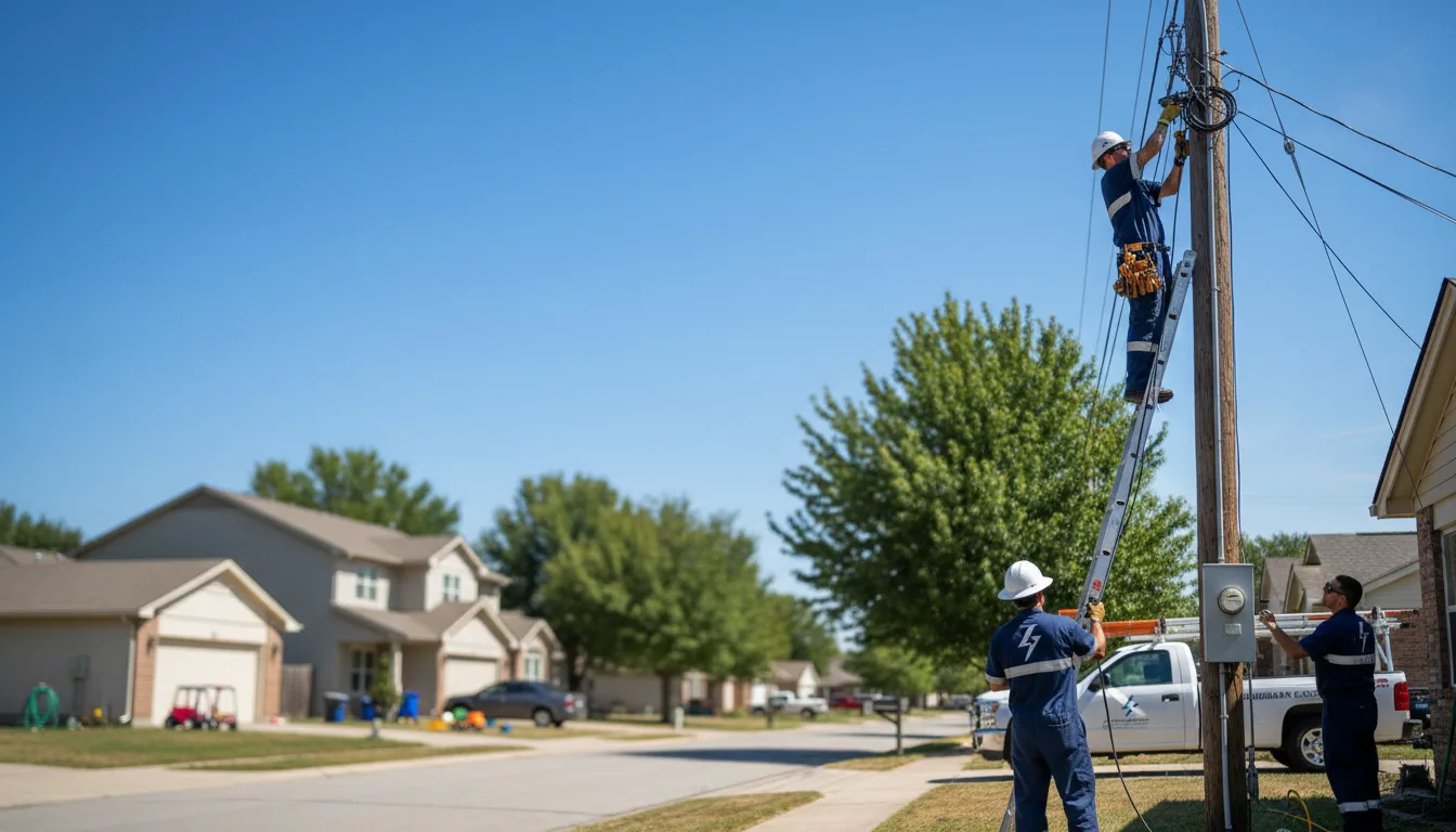 Residential electrician providing installation services in Rosston, OK